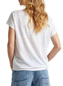 Camiseta Pepe Jeans Lilian Blanco Para Mujer