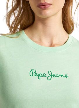 Camiseta Pepe Jeans Lorette Verde Para Mujer