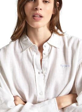 Camisa Pepe Jeans Philly Blanco Para Mujer