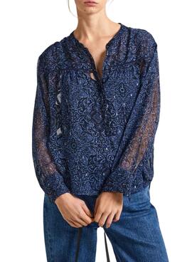 Blusa Pepe Jeans Clementine Marino Para Mujer