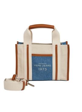 Bolso Pepe Jeans Rebecca Lottie Blanco y Azul