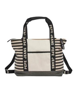 Bolso Pepe Jeans Zoey Lottie Blanco y Negro