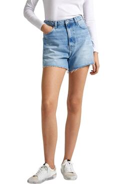 Shorts Pepe Jeans Denim A-Line Rotos Para Mujer