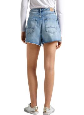 Shorts Pepe Jeans Denim A-Line Rotos Para Mujer