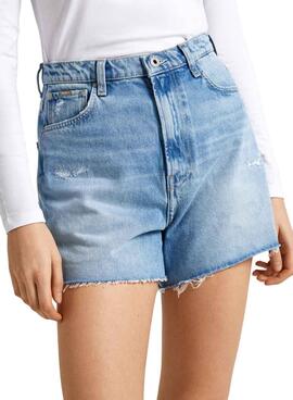 Shorts Pepe Jeans Denim A-Line Rotos Para Mujer