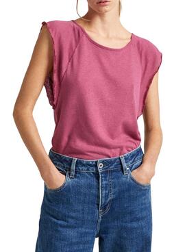 Camiseta Pepe Jeans Kai Rosa Para Mujer