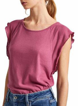 Camiseta Pepe Jeans Kai Rosa Para Mujer