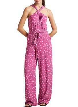 Mono Pepe Jeans Largo Dolly Rosa Para Mujer