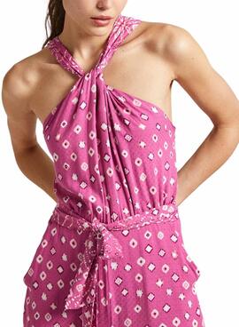 Mono Pepe Jeans Largo Dolly Rosa Para Mujer