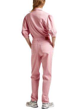 Mono Pepe Jeans Felicia Denim Rosa Para Mujer