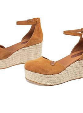 Sandalias Popa Cantalar Serraje Camel Para Mujer