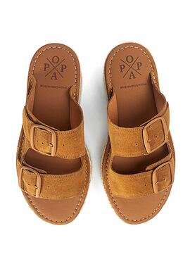 Sandalias Popa Collao Plataforma Camel