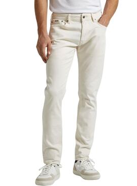 Pantalón Vaquero Pepe Jeans Tapered Beige Hombre