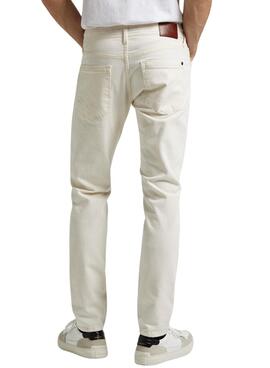 Pantalón Vaquero Pepe Jeans Tapered Beige Hombre