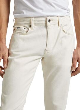 Pantalón Vaquero Pepe Jeans Tapered Beige Hombre