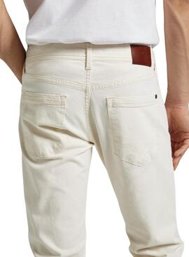 Pantalón Vaquero Pepe Jeans Tapered Beige Hombre