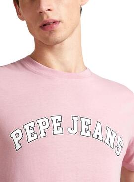 Camiseta Pepe Jeans Clement Rosa Para Hombre
