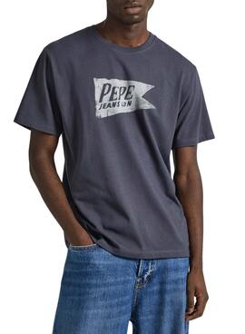 Camiseta Pepe Jeans Single Cardiff Gris Hombre