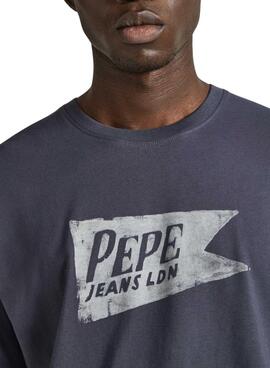 Camiseta Pepe Jeans Single Cardiff Gris Hombre
