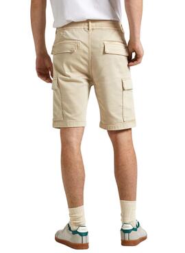 Bermudas Pepe Jeans Cargo Beige Para Hombre