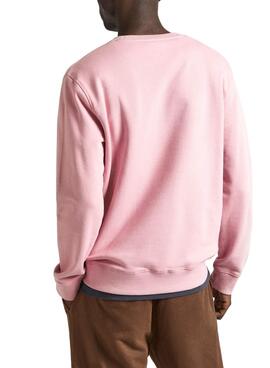 Sudadera Pepe Jeans Regis Rosa Para Hombre