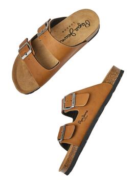 Sandalias Pepe Jeans Oban Classic Camel Para Mujer