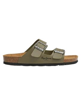 Sandalias Pepe Jeans Oban Classic Verde Para Mujer