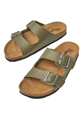 Sandalias Pepe Jeans Oban Classic Verde Para Mujer