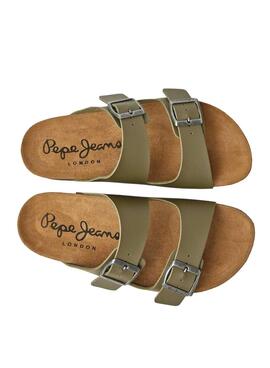 Sandalias Pepe Jeans Oban Classic Verde Para Mujer