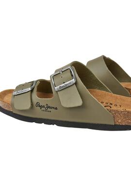 Sandalias Pepe Jeans Oban Classic Verde Para Mujer