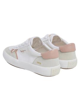 Zapatillas Pepe Jeans Travis Blanco Para Mujer