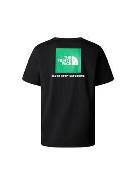 Camiseta The North Face Redbox Negro Verde Hombre