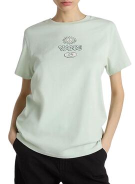 Camiseta Vans Depth Connection Verde Para Mujer