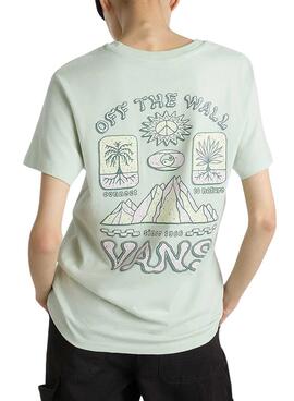 Camiseta Vans Depth Connection Verde Para Mujer