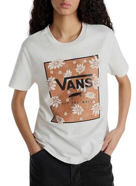 Camiseta Vans Tropic Fill Floral Beige Para Mujer