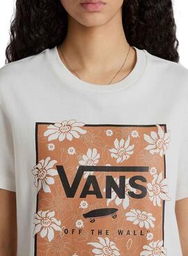Camiseta Vans Tropic Fill Floral Beige Para Mujer