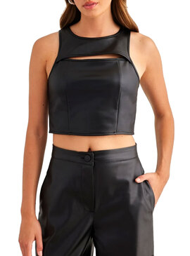 Top Only Dorit Cropped Negro para Mujer
