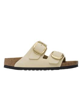 Sandalias Birkenstock Arizona Hebilla Beige Para Mujer