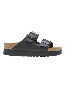 Sandalias Birkenstock Arizona Plataforma Negro Para Mujer