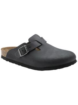 Zuecos Birkenstock Boston Negro Para Mujer