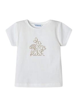 Camiseta Mayoral Básica Blanco Para Niña