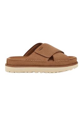 Sandalias UGG Goldenstar Cross Chestnut Para Mujer