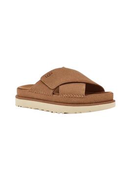 Sandalias UGG Goldenstar Cross Chestnut Para Mujer