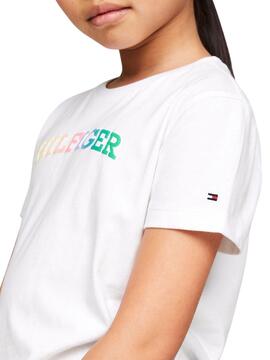 Camiseta Tommy Hilfiger Monotype Blanco Para Niña