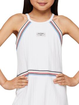 Vestido Tommy Hilfiger 1985 Sport Blanco Para Niña