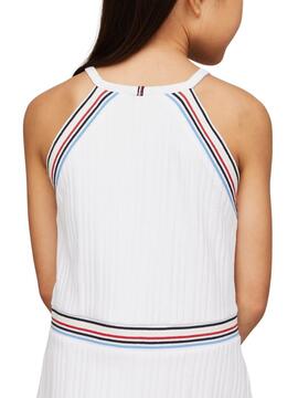 Vestido Tommy Hilfiger 1985 Sport Blanco Para Niña