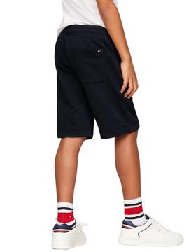 Bermudas Tommy Hilfiger TH Logo Marino Para Niño