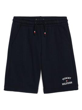 Bermudas Tommy Hilfiger TH Logo Marino Para Niño