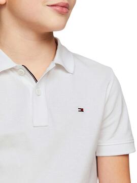 Polo Tommy Hilfiger Flag Blanco Para Niño