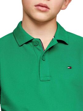 Polo Tommy Hilfiger Flag Verde Para Niño